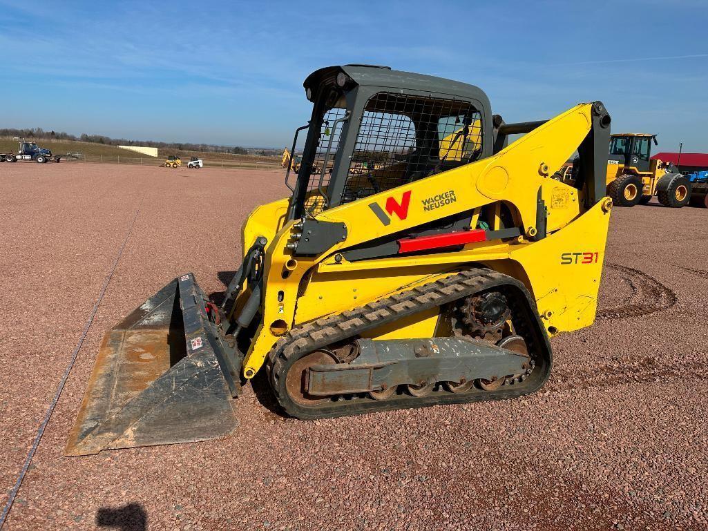 2019 Wacker Neuson ST31 track skid steer, OROPS, 12 1/2" tracks, aux hyds, pilot controls, Kohler