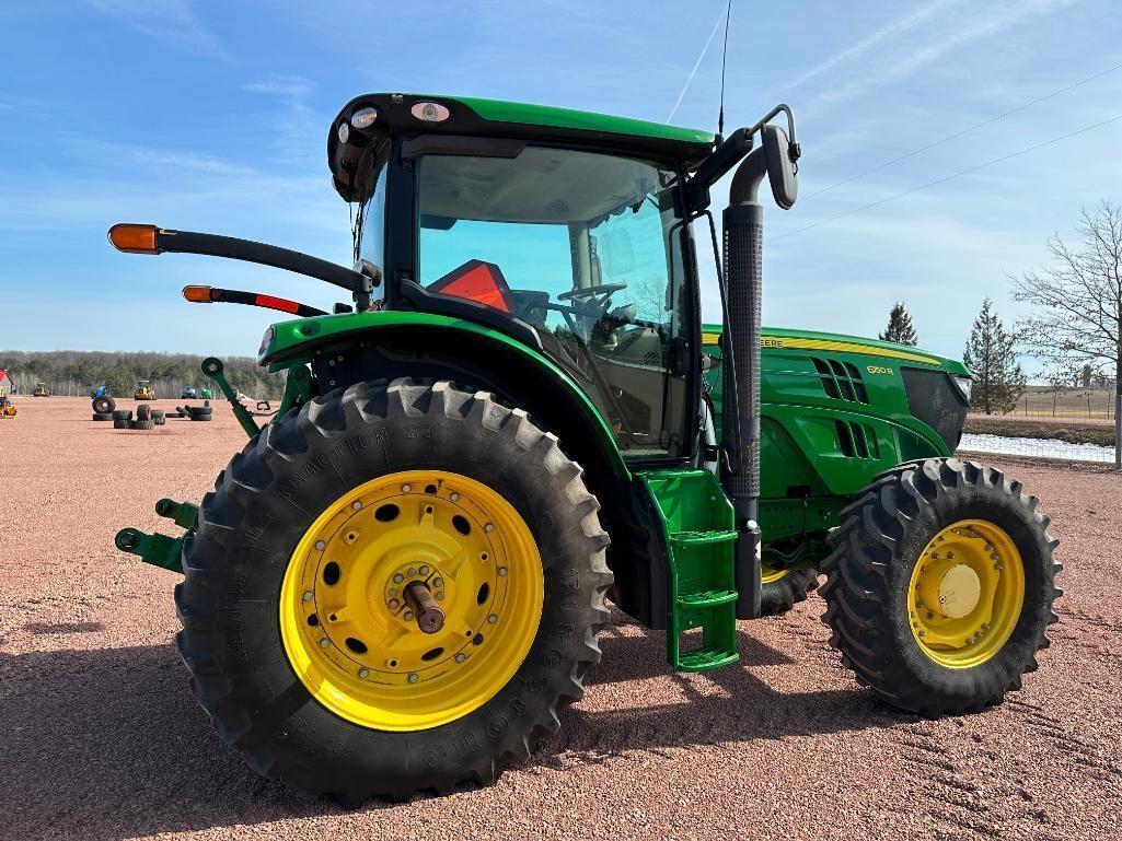 2013 John Deere 6150R tractor, CHA, MFD, IVT trans, 480/80R38 rear tires, bar axle, 3-hyds, 540/1000