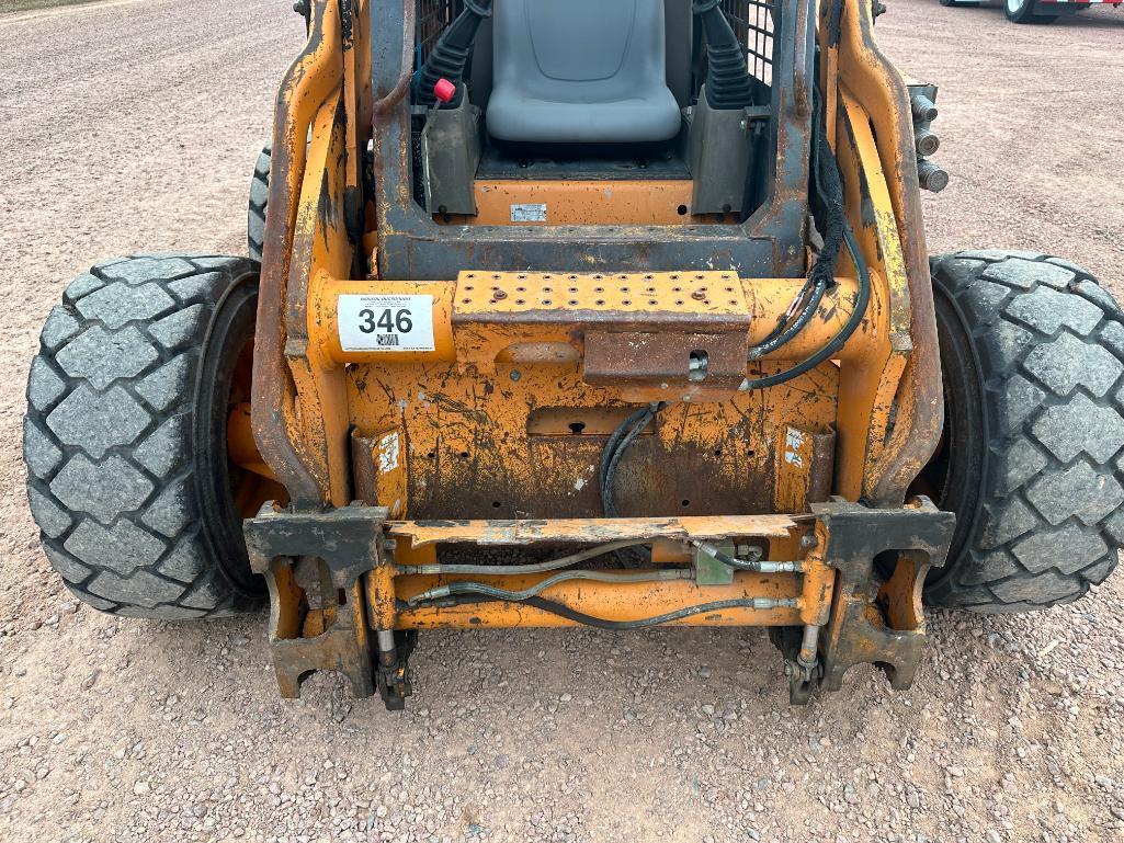 2007 Case 450 skid steer, OROPS, aux hyds, hyd quick coupler, 12x16.5 tires, hand controls, Ride