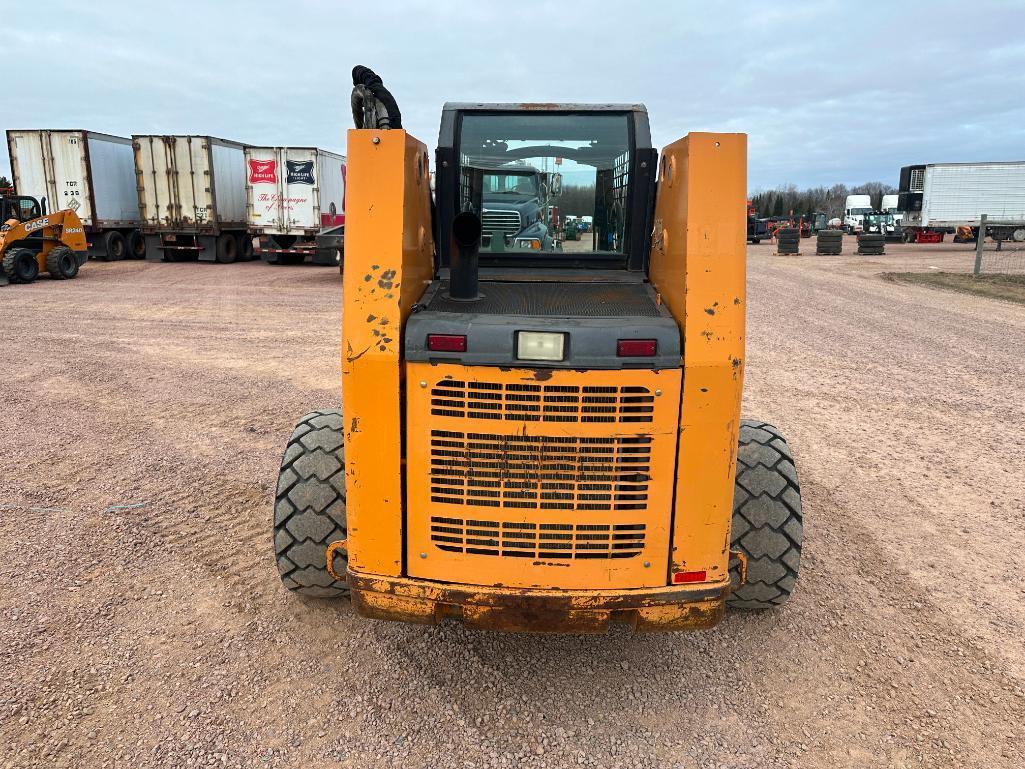 2007 Case 450 skid steer, OROPS, aux hyds, hyd quick coupler, 12x16.5 tires, hand controls, Ride