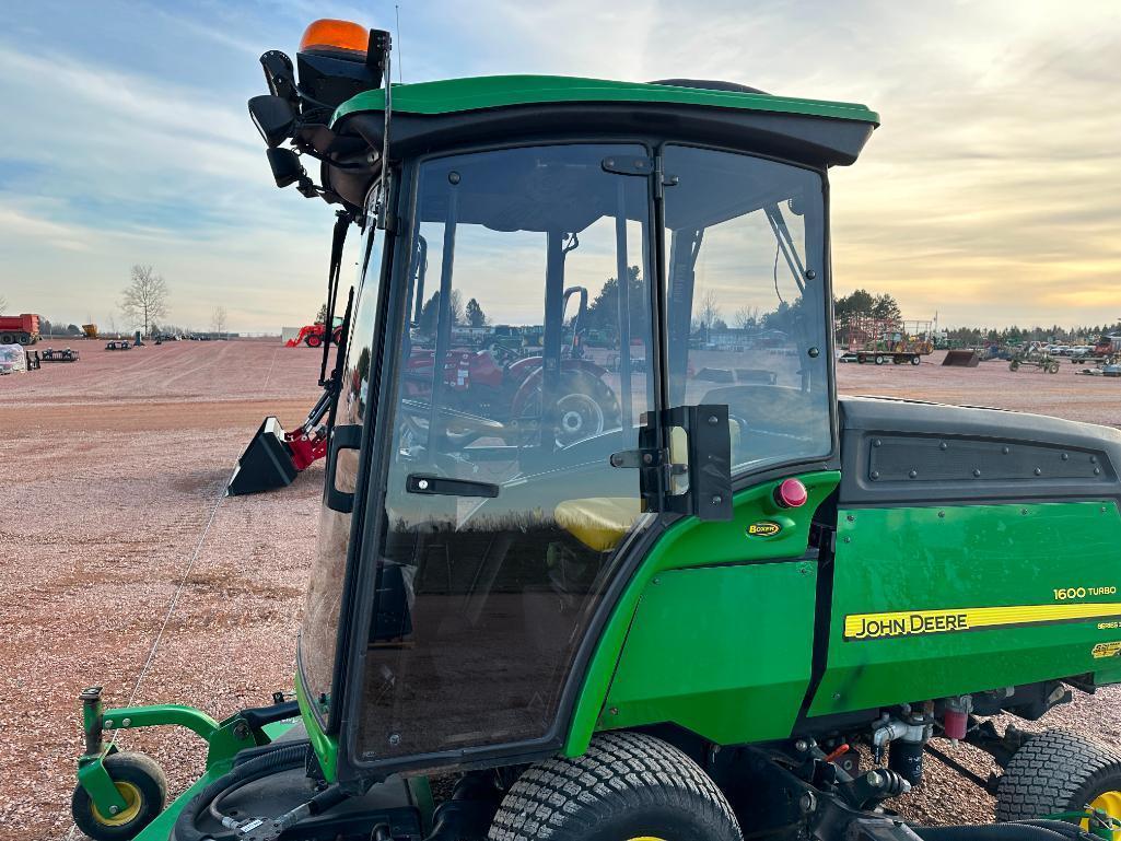 2008 John Deere 1600 Turbo Series II wide area mower, cab w/heat & AC, 4x4, 12' cut, hydro trans,