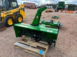 2021 John Deere Heavy Duty 60 60" front mount snowblower, PTO drive, hyd controlled spout, SN: