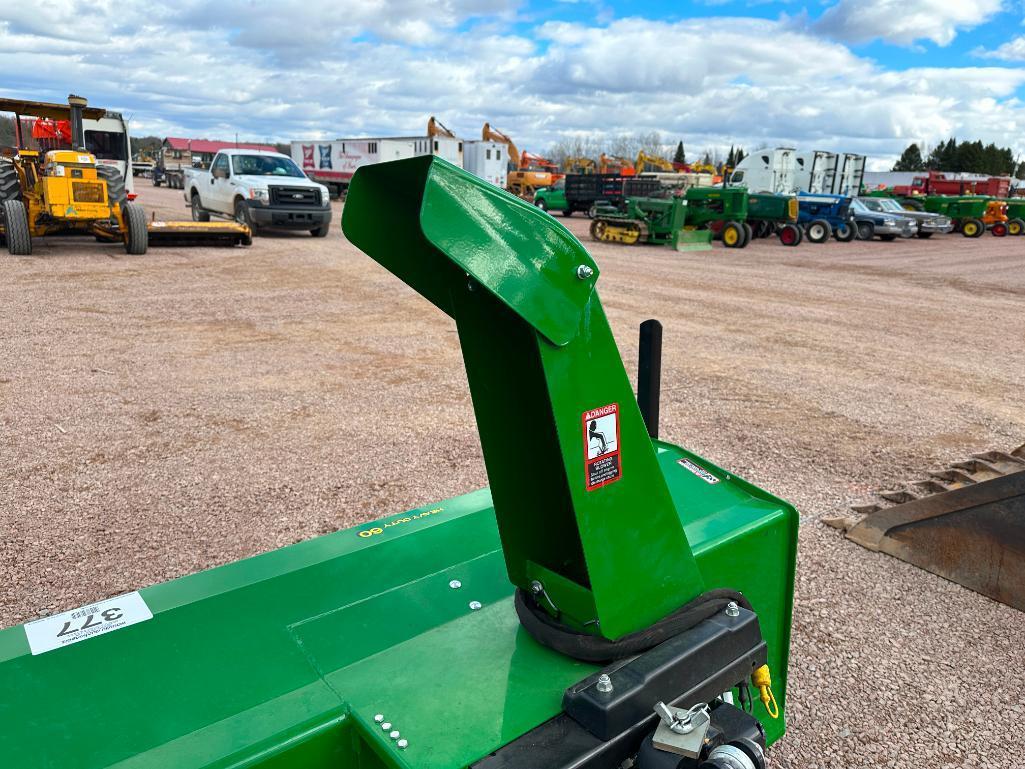 2021 John Deere Heavy Duty 60 60" front mount snowblower, PTO drive, hyd controlled spout, SN: