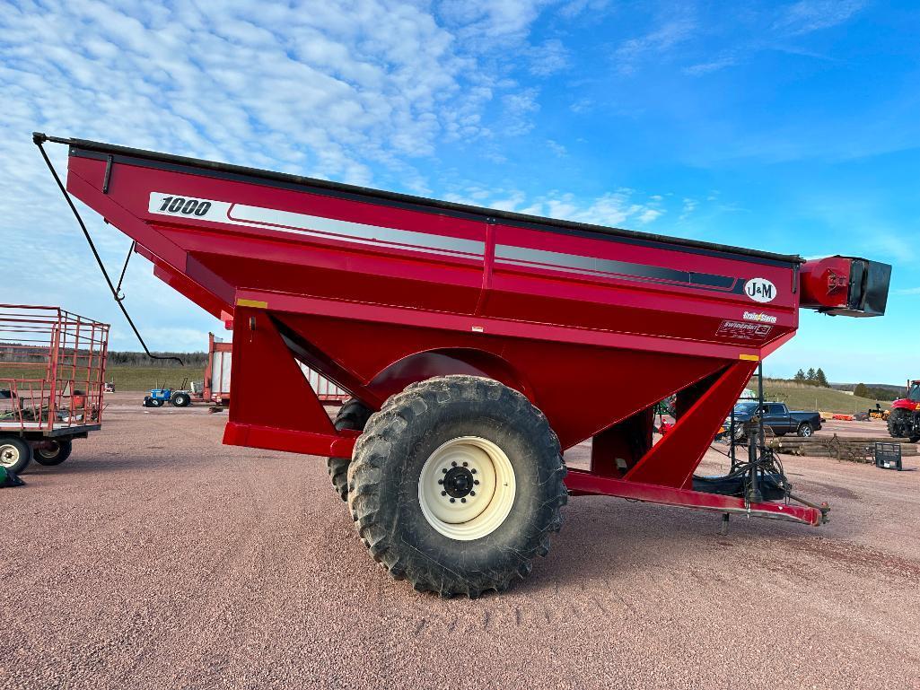 2012 J&M 1000-20 Grain Storm grain cart, 900/60R32 tires, 1000 PTO, Digi-Star GT-400 scale, SN: