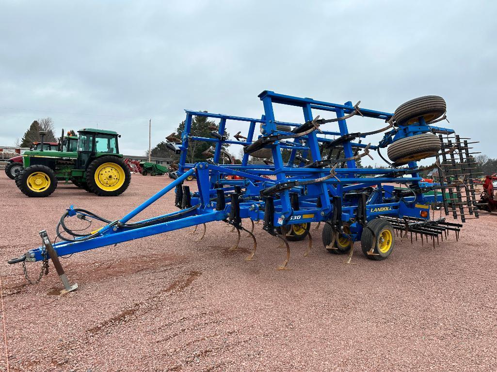 2012 Landoll 9630-20 20" field cultivator, walking tandem wheels, 5-bar spike harrow, transport