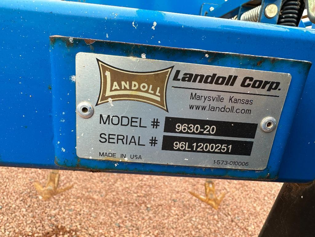 2012 Landoll 9630-20 20" field cultivator, walking tandem wheels, 5-bar spike harrow, transport