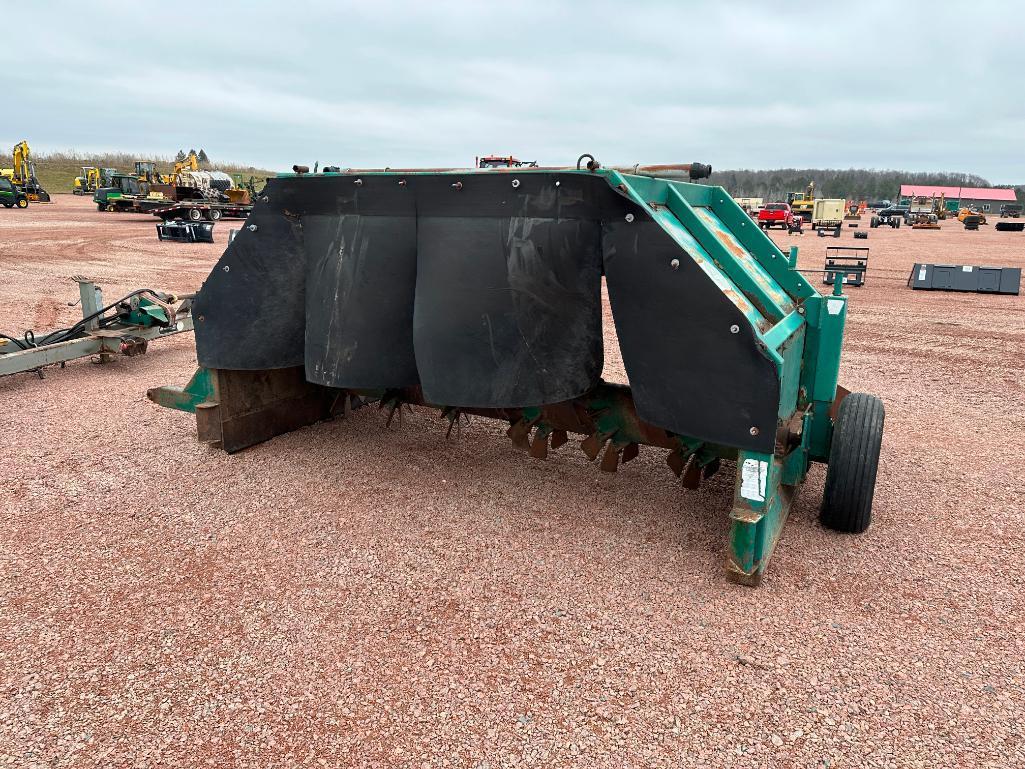 Aero Master PT120 pull type compost turner, PTO drive, hyd lift, counterweight, 10' rotor width, SN: