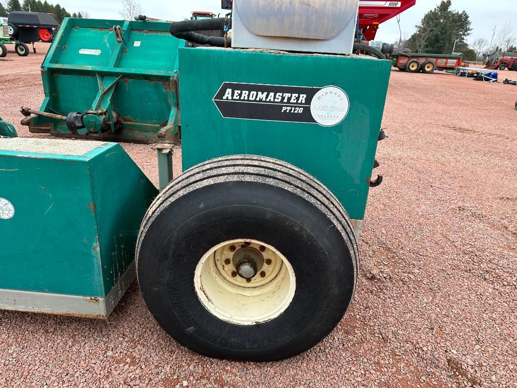 Aero Master PT120 pull type compost turner, PTO drive, hyd lift, counterweight, 10' rotor width, SN: