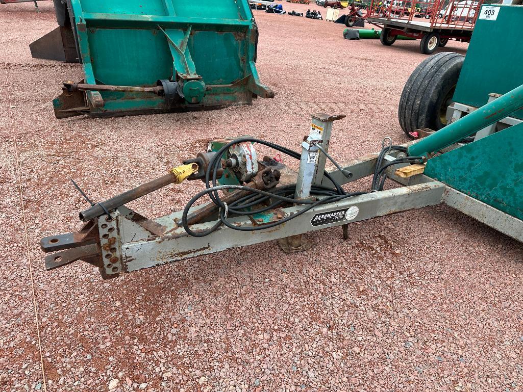 Aero Master PT120 pull type compost turner, PTO drive, hyd lift, counterweight, 10' rotor width, SN: