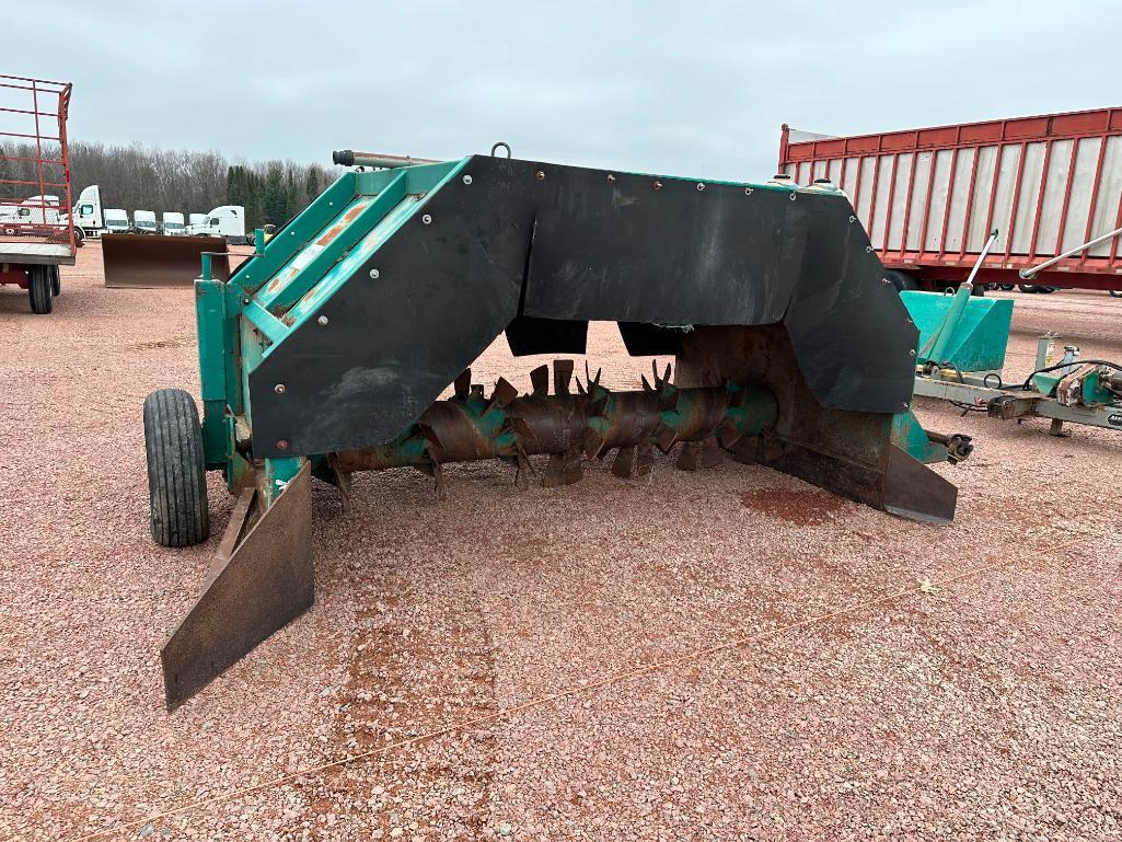 Aero Master PT120 pull type compost turner, PTO drive, hyd lift, counterweight, 10' rotor width, SN: