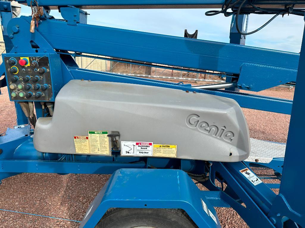 2009 Genie TZ-50 towable boom lift, electric powered, 50' lift, jib, outriggers, ball hitch,