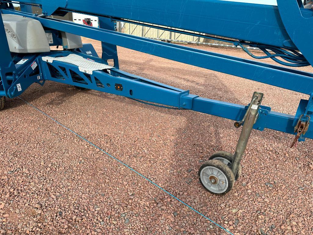 2009 Genie TZ-50 towable boom lift, electric powered, 50' lift, jib, outriggers, ball hitch,