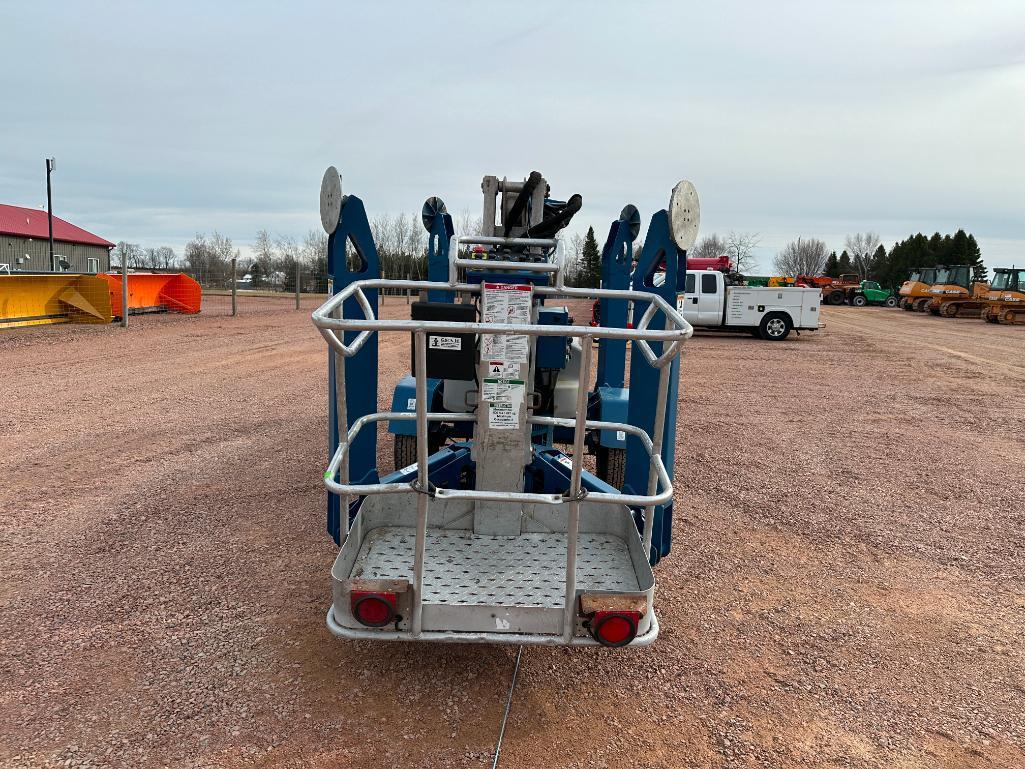 2009 Genie TZ-50 towable boom lift, electric powered, 50' lift, jib, outriggers, ball hitch,