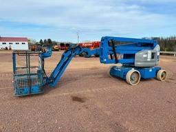 2007 Genie Z-40/23N boom lift, electric powered, 40' lift, jib, swivel basket, operational, 828 hrs