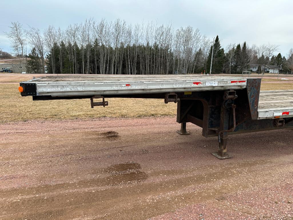 (TITLE) 1995 Fontaine Ultra 48'x102" tandem axle aluminum combo step deck trailer, spread axle,