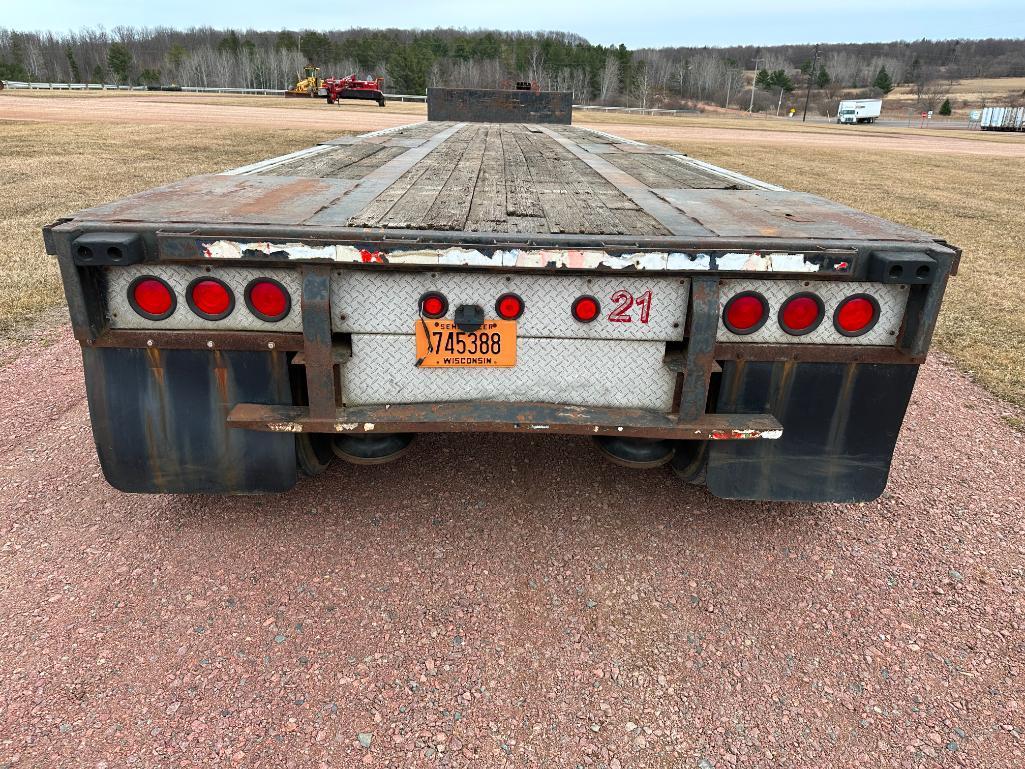 (TITLE) 1995 Fontaine Ultra 48'x102" tandem axle aluminum combo step deck trailer, spread axle,