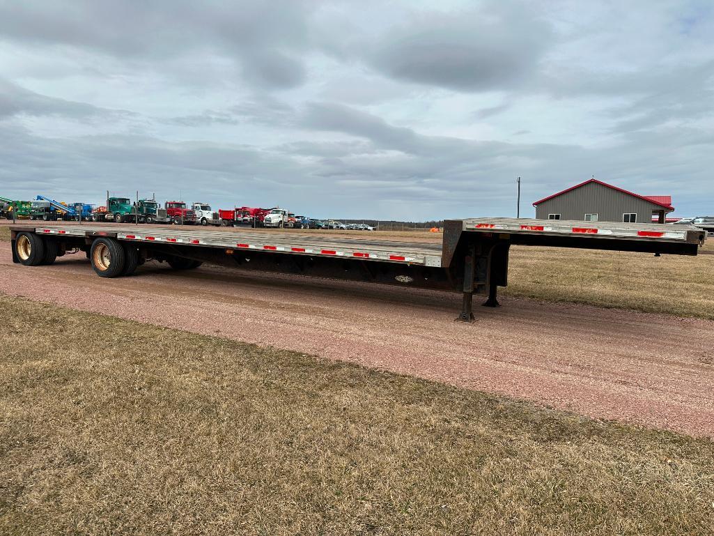 (TITLE) 1995 Fontaine Ultra 48'x102" tandem axle aluminum combo step deck trailer, spread axle,