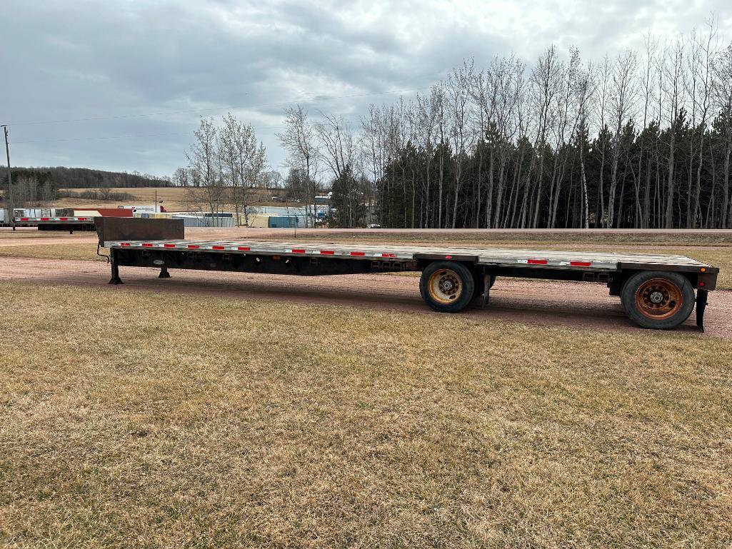 (TITLE) 1995 Fontaine Ultra 48'x102" tandem axle aluminum combo step deck trailer, spread axle,