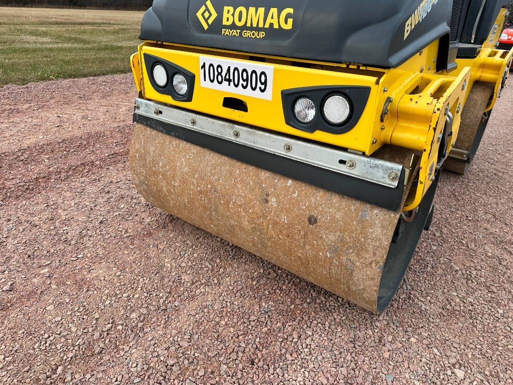 2018 Bomag BW120 SL-5 double drum roller, OROPS, 47" drums, Kubota diesel engine, hydro trans, water