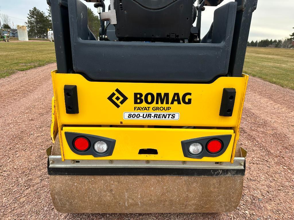 2018 Bomag BW120 SL-5 double drum roller, OROPS, 47" drums, Kubota diesel engine, hydro trans, water