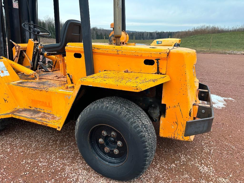 Liftall MT80B rough terrain forklift, OROPS, Ford gas engine, shuttle trans, 8,000 lb capacity, 30'