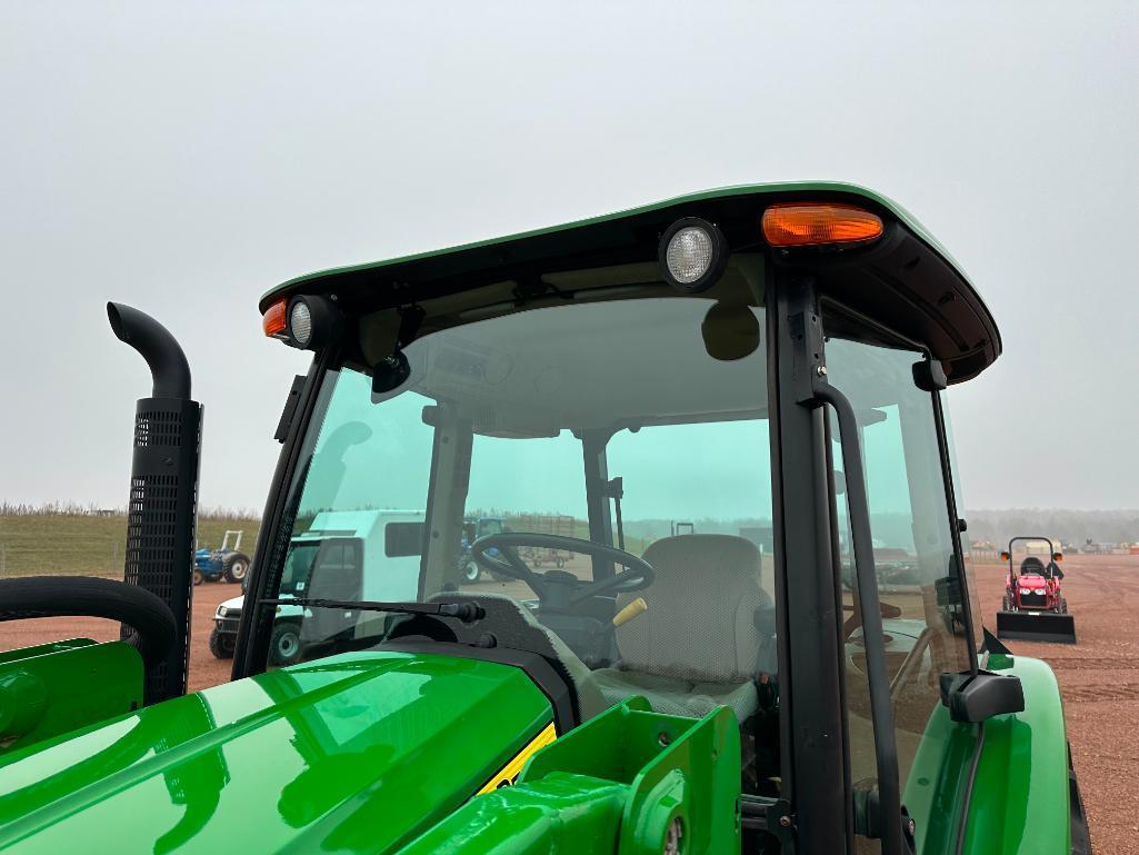 2018 John Deere 5065E tractor, CHA, MFD, John Deere 520M loader, 16.9x28 rear tires, 12-spd