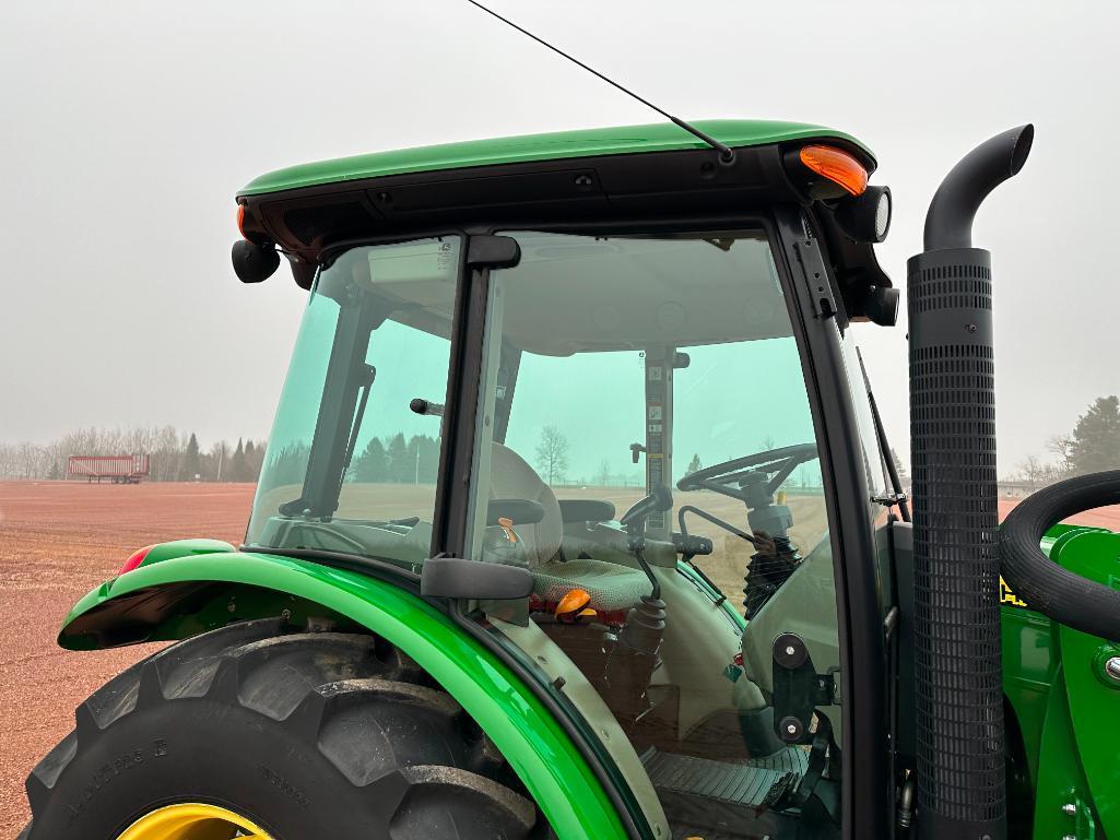 2018 John Deere 5065E tractor, CHA, MFD, John Deere 520M loader, 16.9x28 rear tires, 12-spd