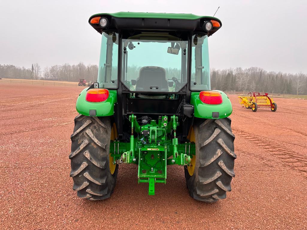 2018 John Deere 5065E tractor, CHA, MFD, John Deere 520M loader, 16.9x28 rear tires, 12-spd