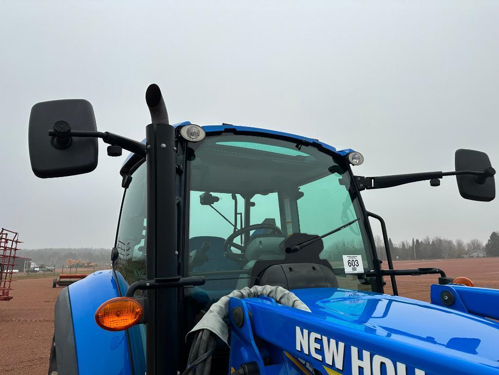 2016 New Holland T5.115 tractor, CHA, MFD, New Holland 835TL loader, Electro Command trans, 460/85R