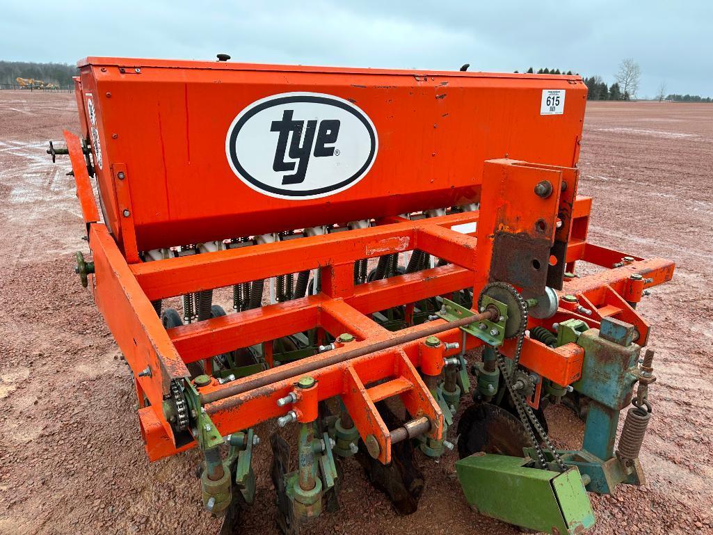 Tye 104-4207 Pasture Pleaser 6' 3pt mount no till grain drill, grass seed, 8" spacing, press wheels,