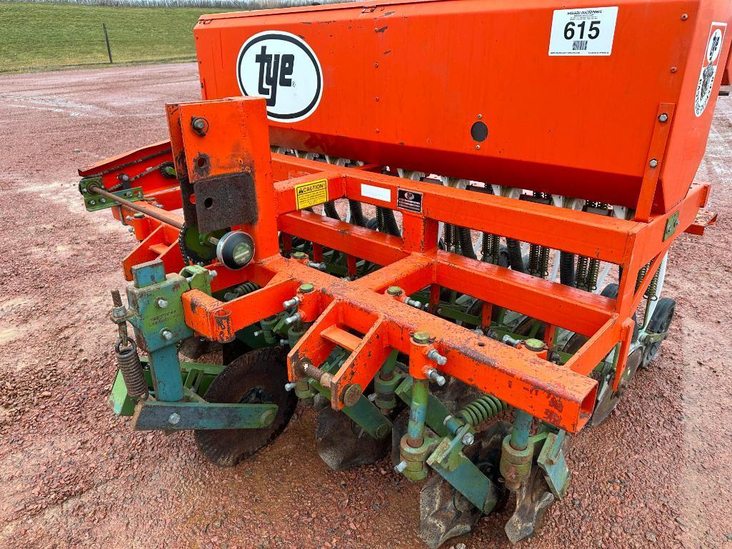 Tye 104-4207 Pasture Pleaser 6' 3pt mount no till grain drill, grass seed, 8" spacing, press wheels,
