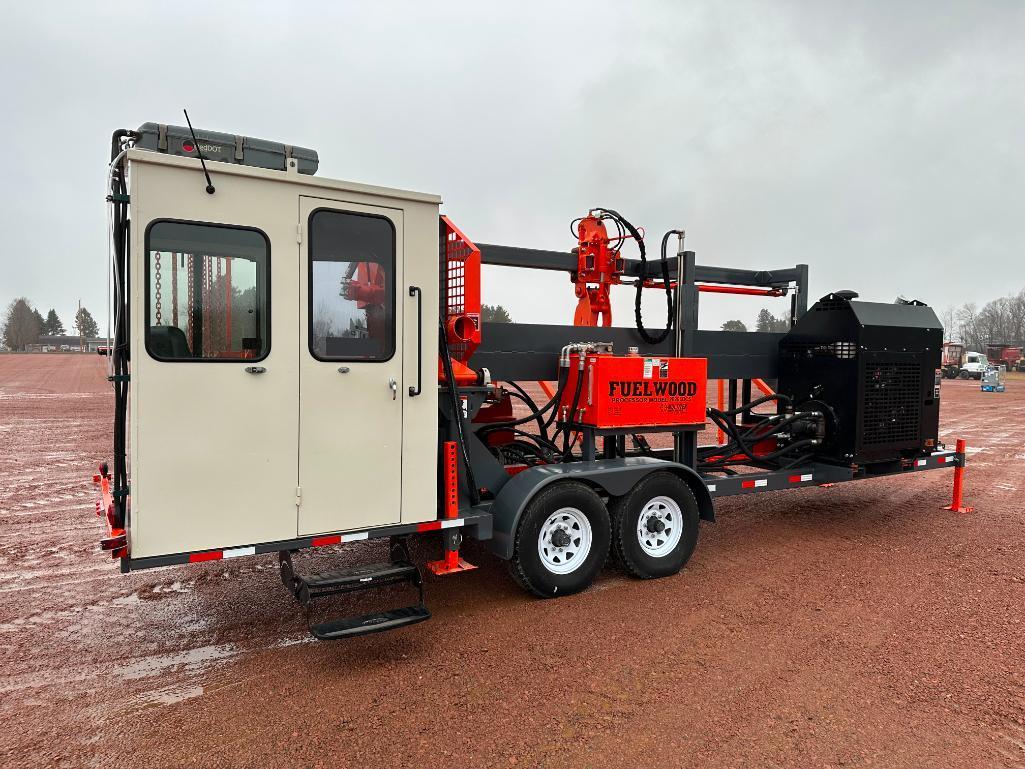 2021 Multitek FP 2025-509 portable firewood processor, cab w/heat & AC, John Deere diesel engine,