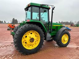 1998 John Deere 7410 tractor, CHA, MFD, 18.4x38 rear tires, 16-spd Powerquad trans, 3-hyds, 540/1000