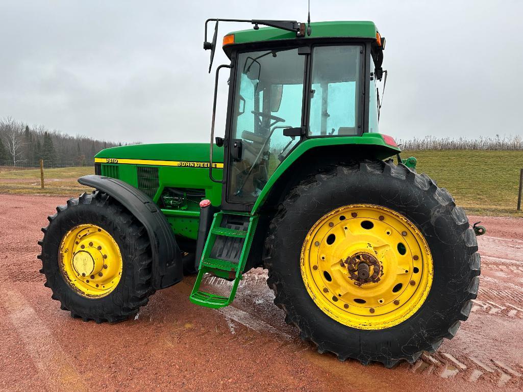 1998 John Deere 7410 tractor, CHA, MFD, 18.4x38 rear tires, 16-spd Powerquad trans, 3-hyds, 540/1000