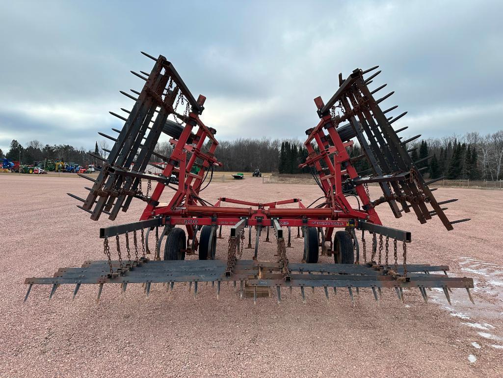 Case IH 4800 24' field cultivator w/ 5-bar spike harrow, tandem wheels, SN: JAG0060527.