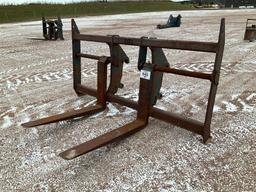 JRB 644 wheel loader pallet forks, 48" forks, JRB 416 size coupler, SN: 0697-28089-3.