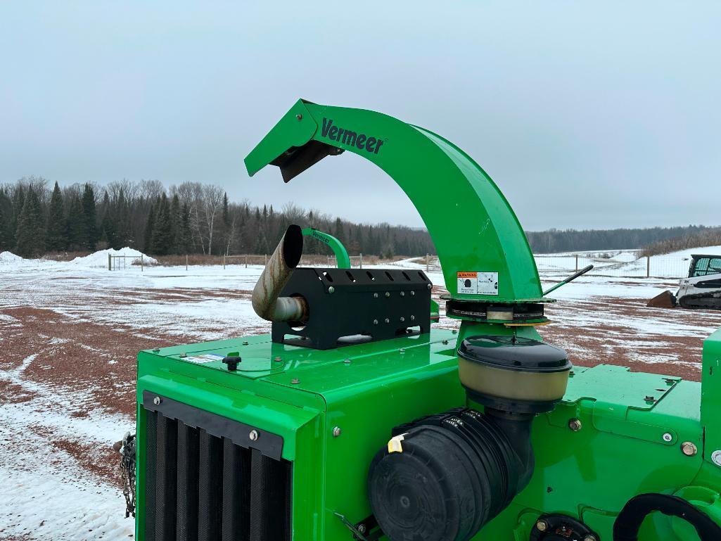 2018 Vermeer BC1000XL portable wood chipper, Deutz diesel engine, 12" feed opening, hyd roll feed,