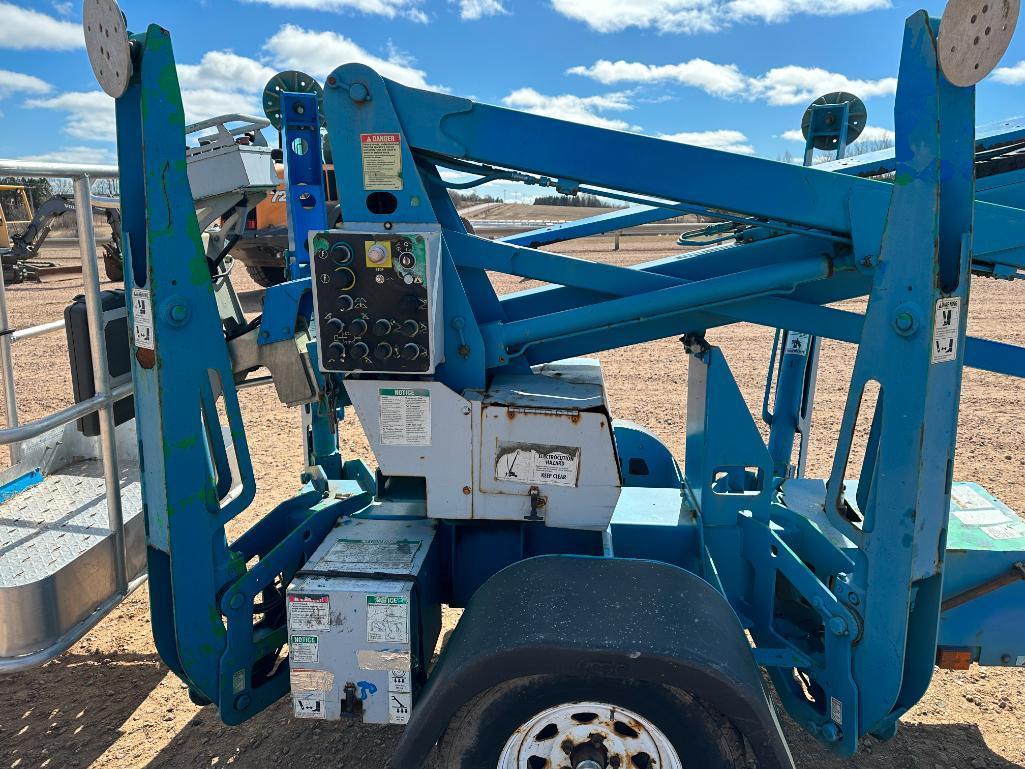 2006 Genie TZ-34/20 electric powered towable boom lift, 34' lift, outriggers, ball hitch,