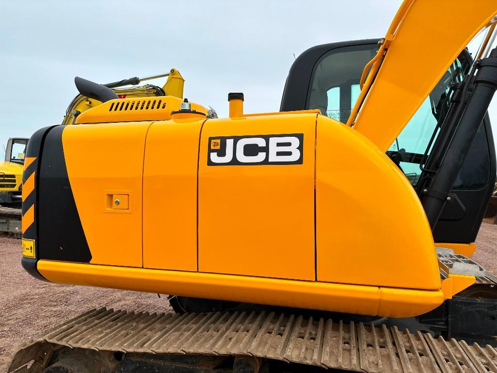 2017 JCB JS131LC excavator, cab w/AC, 20" track pads, 8'2" stick, pattern changer, 40" bucket, air