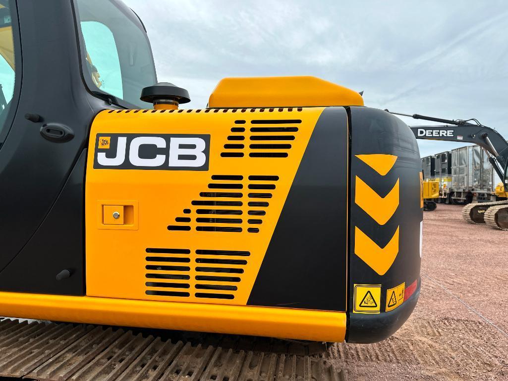 2017 JCB JS131LC excavator, cab w/AC, 20" track pads, 8'2" stick, pattern changer, 40" bucket, air