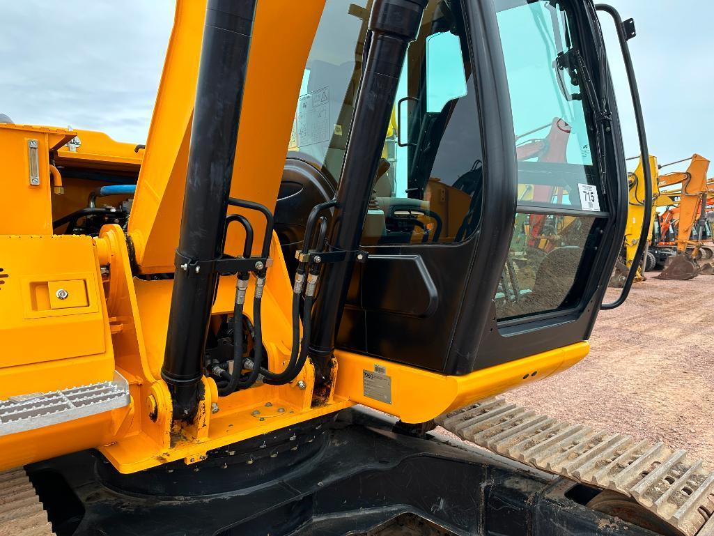 2017 JCB JS131LC excavator, cab w/AC, 20" track pads, 8'2" stick, pattern changer, 40" bucket, air