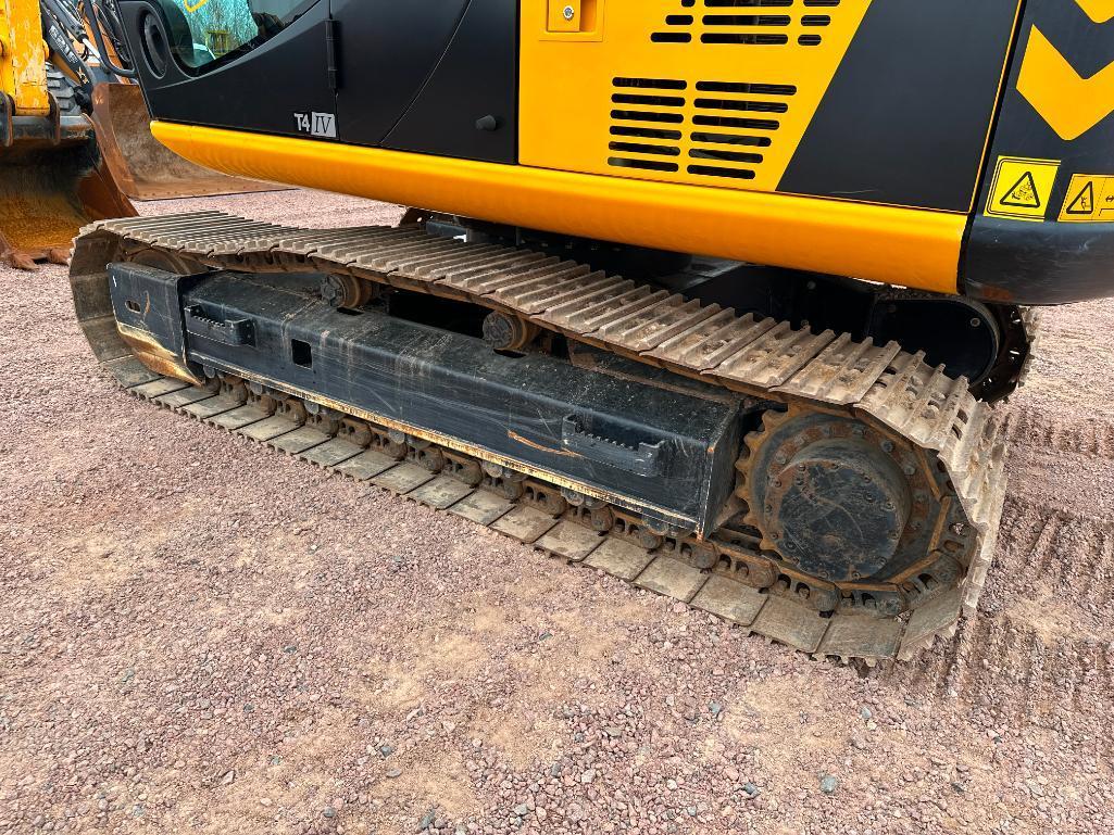 2017 JCB JS131LC excavator, cab w/AC, 20" track pads, 8'2" stick, pattern changer, 40" bucket, air