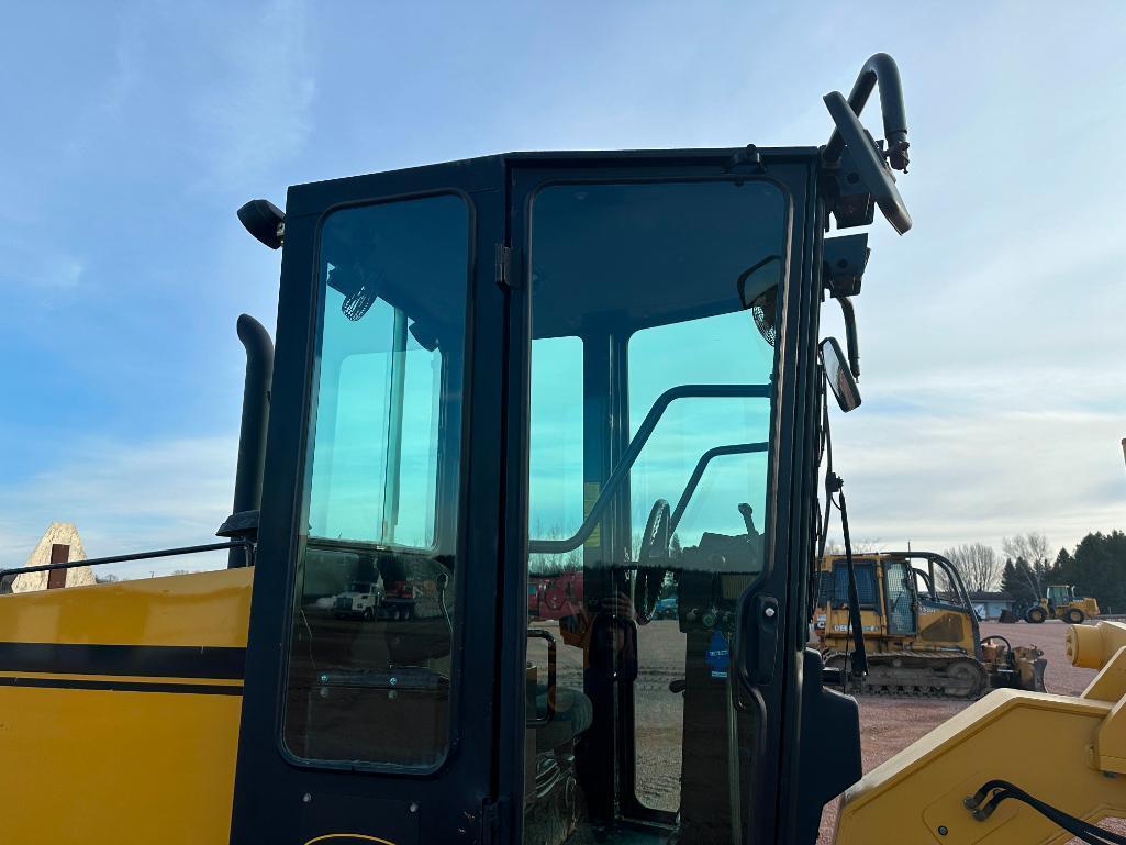 2010 Noram 65E motor grader, cab w/AC, 4 wheel drive, Cat diesel engine, 15-19.5 tires, powershift