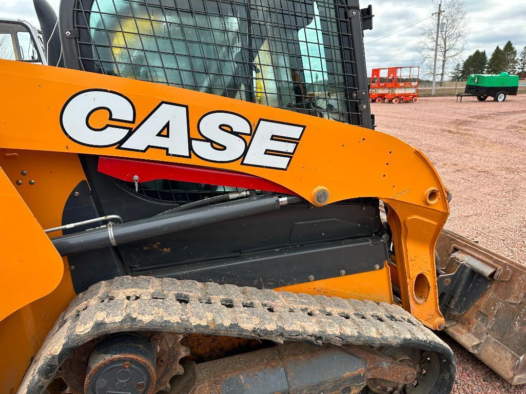 2016 Case TR270 track skid steer, cab w/AC, 12 1/2" rubber tracks, aux hyds, bucket, pilot controls,