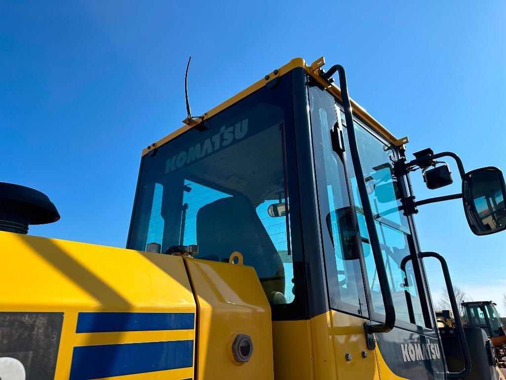 2014 Komatsu WA320-7 wheel loader, cab w/AC, 20.5x25 tires, hydro trans, 3rd valve, JRB quick