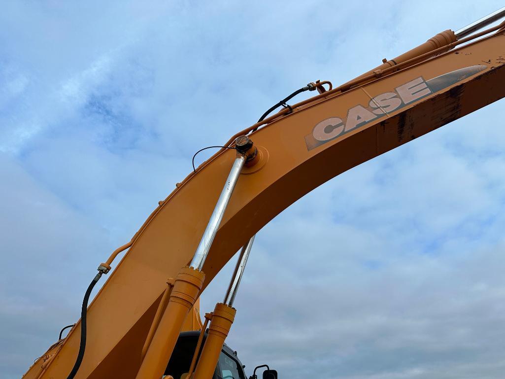 2008 Case CX350B excavator, cab w/AC, 32" track pads, 11'3" stick, 60" quick coupler bucket, Isuzu