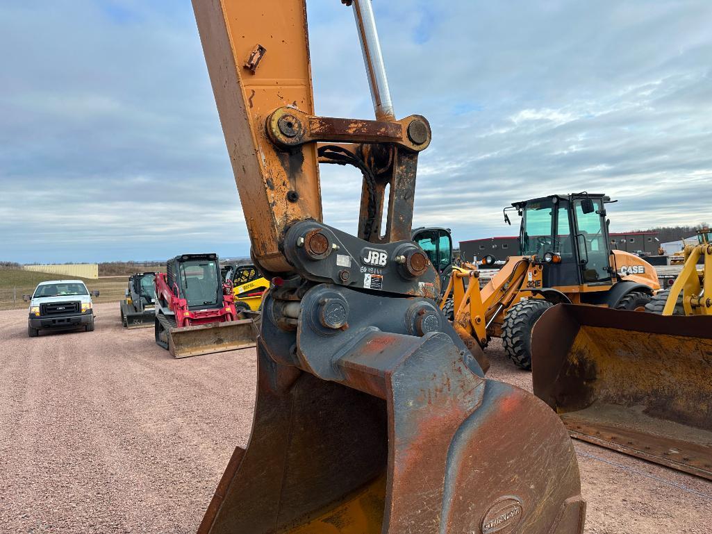 2008 Case CX350B excavator, cab w/AC, 32" track pads, 11'3" stick, 60" quick coupler bucket, Isuzu