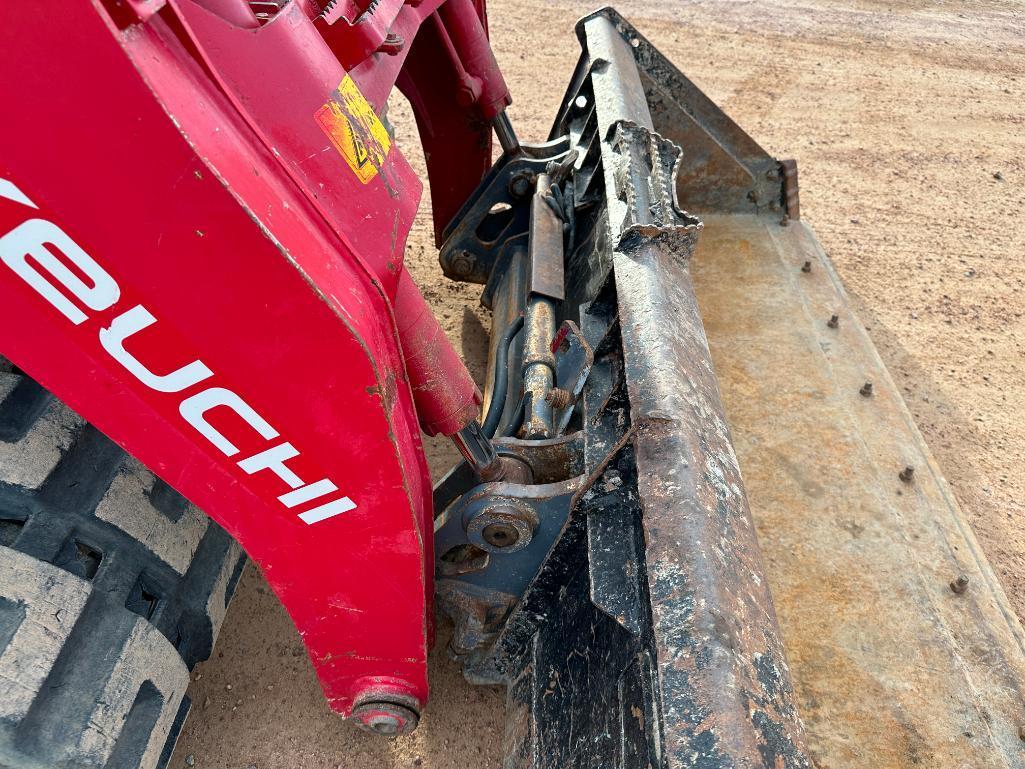 2017 Takeuchi TL10V2 track skid steer, cab w/AC, 15" rubber tracks, aux hyds, 2-spd, hyd quick