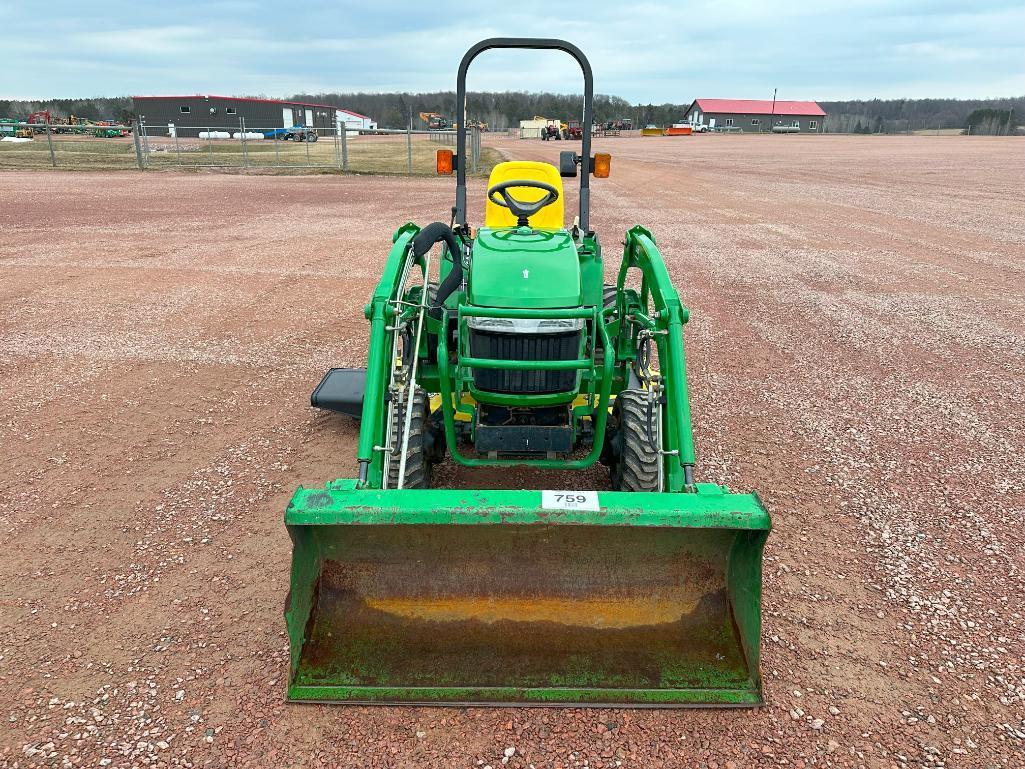 2007 John Deere 2305 compact tractor, open station, 4x4, John Deere 200CX loader, hydro trans, R4