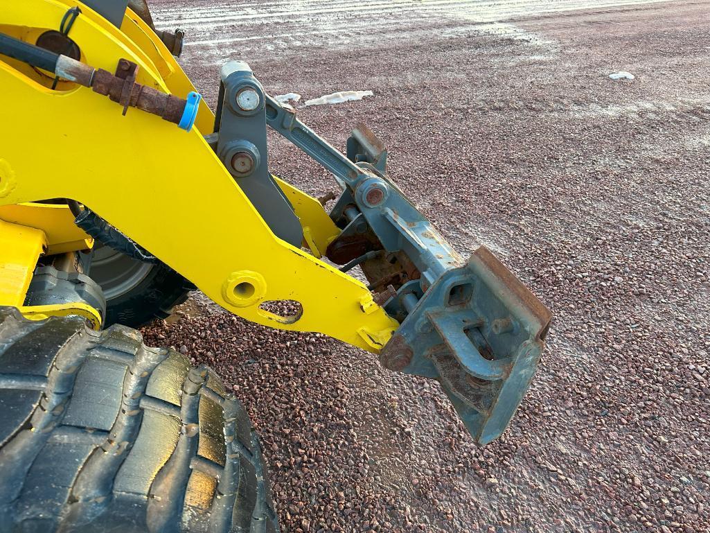 2016 Wacker Neuson WL38 wheel loader, cab w/AC, 385/55R18 tires, hydro trans, high flow aux hyds,